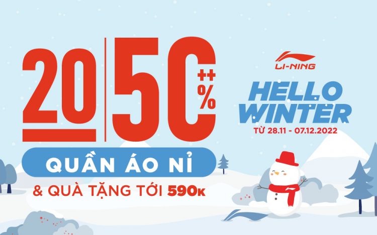 HELLO WINTER – LI-NING UNEXPECTEDLY REDUCED BY 20-50%++