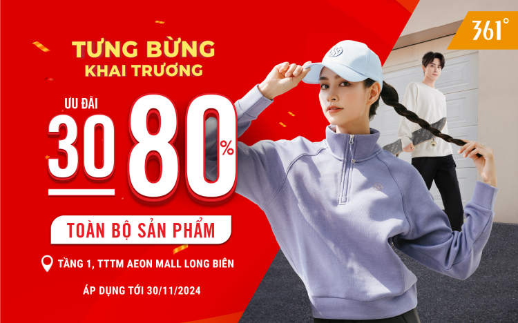 [361° x AEON MALL Long Bien] GRAND OPENING – DEAL SHOCK