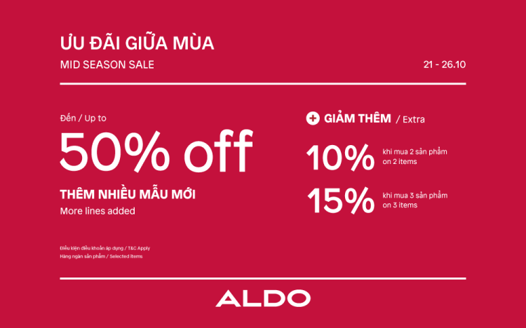ALDO – MID SEASON SALE: MORE STYLES, MORE SAVINGS