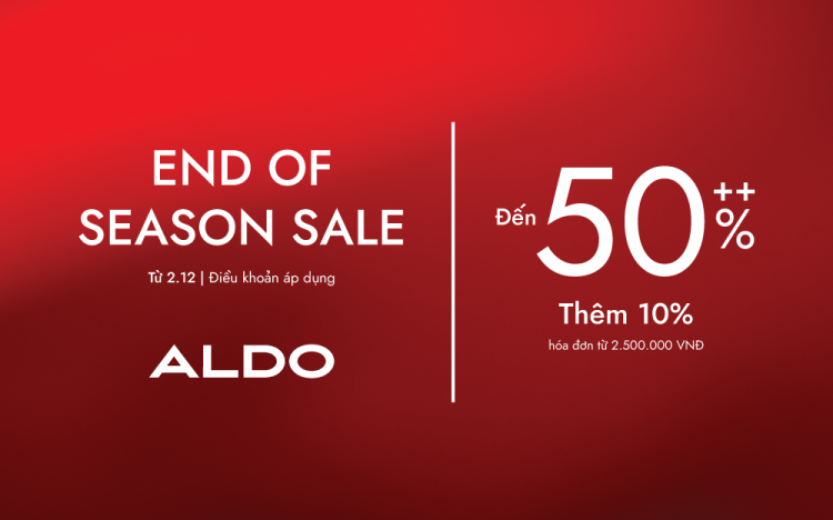 ALDO | END OF SEASON SALE – UP TO 50%++