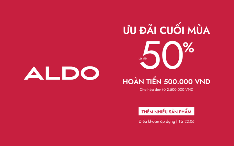 ALDO | END OF SEASON SALE UP TO 50% – FROM 99.000 VND