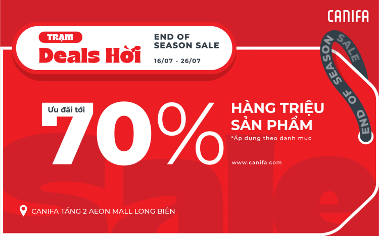 🔥 END OF SEASON SALE 🔥 UP TO 70% OFF | July 16 – July 26, 2026 