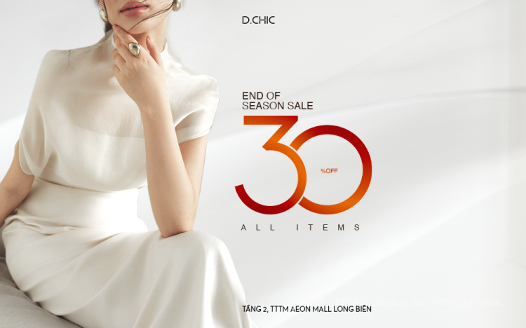 END OF SEASON SALE – 30% OFF ALL ITEMS 