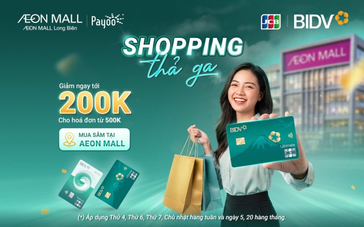 Get an instant 20% discount for BIDV JCB cardholders at AEON MALL Long Bien.