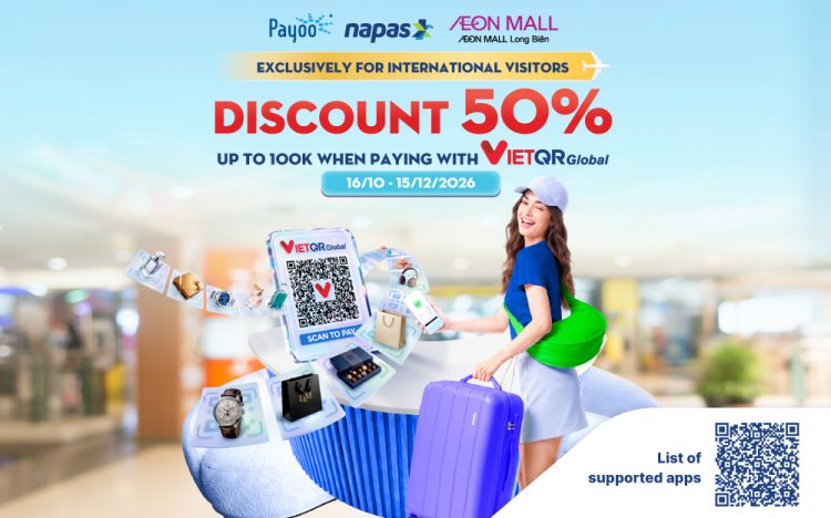 GET 50% OFF WHEN PAYING VIA VietQR Global AT AEON MALL LONG BIEN
